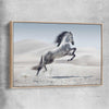 Animal wall art and canvas prints of Free Spirit Horse with raw oak framed canvas