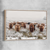 Animal wall art and canvas prints of Highland Ranges with raw oak framed canvas