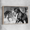 Animal wall art and canvas prints of Majestic Horse with raw oak framed canvas