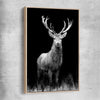 Animal wall art and canvas prints of Red Deer Gaze with raw oak framed canvas