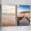Gentle Tide Pair raw oak framed canvas is a high quality print in our city skyline, travel prints and maps collection
