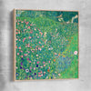 Classic wall art and canvas print of Italian Landscape Gustav Klimt with raw oak framed canvas