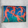Classic wall art and canvas print of The Dance Henri Matisse with raw oak framed canvas