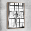 Angel Love One raw oak framed canvas - part of our high quality fashion canvas wall art and prints collection