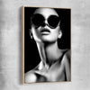 Behind the Shades raw oak framed canvas - part of our high quality fashion canvas wall art and prints collection