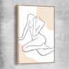 Beige Comfort raw oak framed canvas - part of our high quality fashion canvas wall art and prints collection