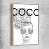 Coco Hydrangea raw oak framed canvas - part of our high quality fashion canvas wall art and prints collection