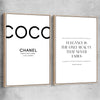 Elegance Beauty Pair raw oak framed canvas - part of our high quality fashion canvas wall art and prints collection