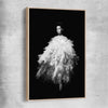 Evening Dress raw oak framed canvas - part of our high quality fashion canvas wall art and prints collection