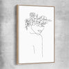 Floral Beauty One raw oak framed canvas - part of our high quality fashion canvas wall art and prints collection