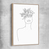 Floral Beauty Two raw oak framed canvas - part of our high quality fashion canvas wall art and prints collection