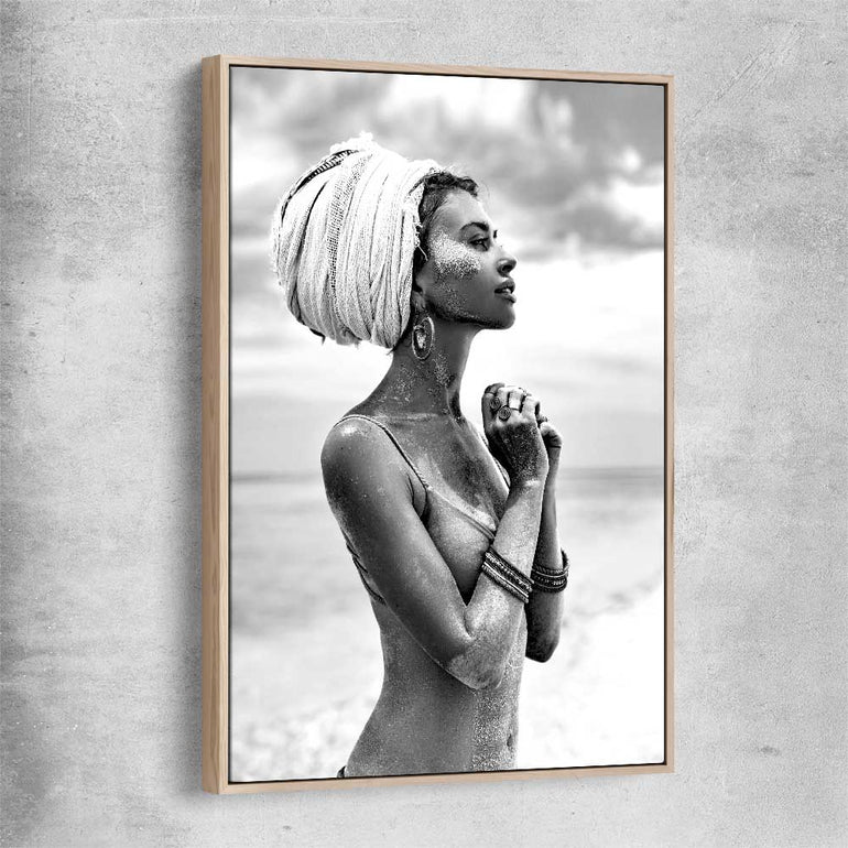 Horizon the Cover raw oak framed canvas - part of our high quality fashion canvas wall art and prints collection