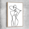 Minimalist Pose raw oak framed canvas - part of our high quality fashion canvas wall art and prints collection