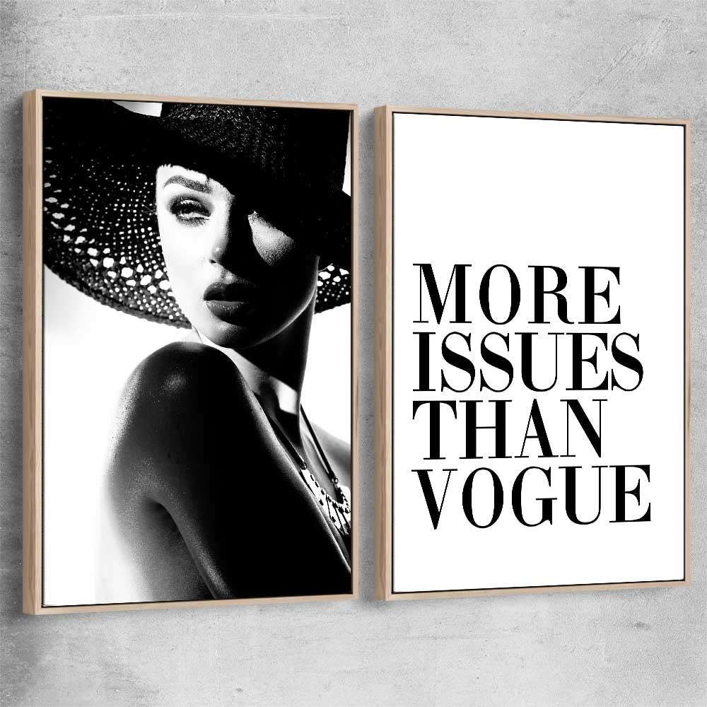 More Issues Pair raw oak framed canvas - part of our high quality fashion canvas wall art and prints collection