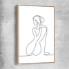 Pondering Thoughts raw oak framed canvas - part of our high quality fashion canvas wall art and prints collection