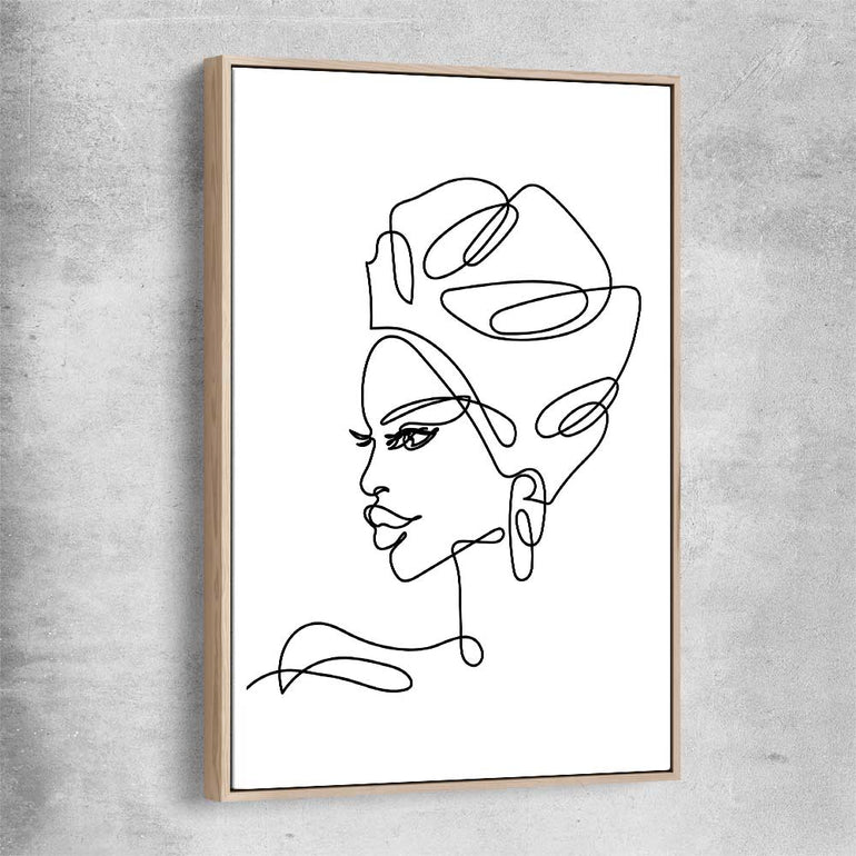 Simple Elegance raw oak framed canvas - part of our high quality fashion canvas wall art and prints collection