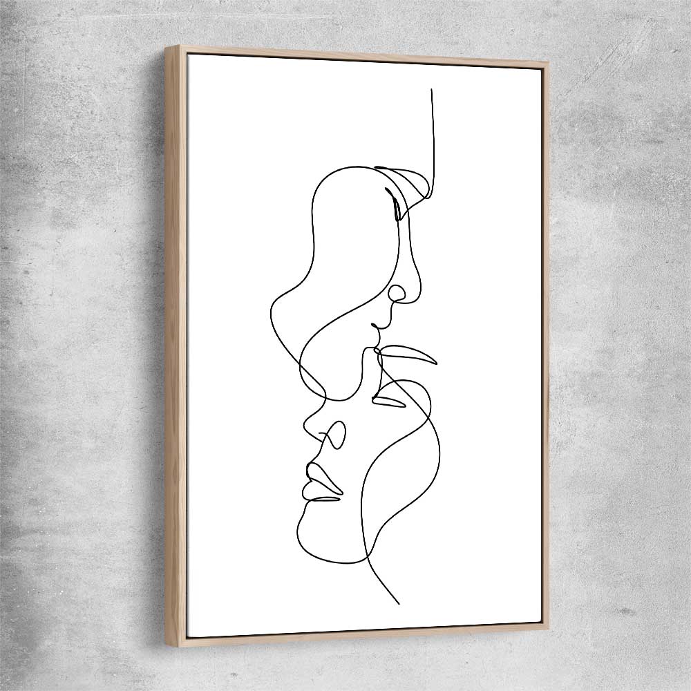 Warmth raw oak framed canvas - part of our high quality fashion canvas wall art and prints collection