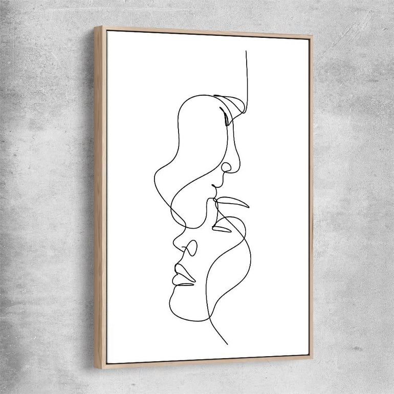 Warmth raw oak framed canvas - part of our high quality fashion canvas wall art and prints collection
