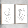 Warmth Pair raw oak framed canvas - part of our high quality fashion canvas wall art and prints collection