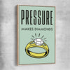 Inspirational wall art print of Diamond Pressure with raw oak framed canvas