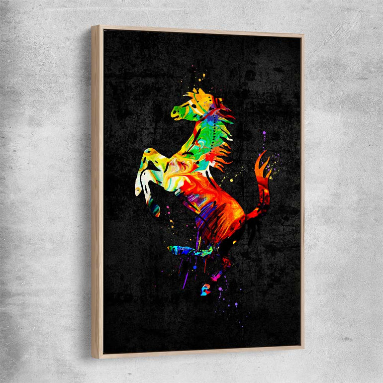 Inspirational wall art print of Fast Colours with raw oak framed canvas