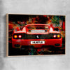 Inspirational wall art print of Hustle Fast with raw oak framed canvas
