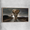 Keep Moving Forwards raw oak framed canvas - part of our high quality fashion canvas wall art and prints collection