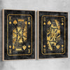 Inspirational wall art print of King of Spades Pair with raw oak framed canvas