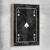 Inspirational wall art print of Marble Ace with raw oak framed canvas