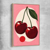 Cherry Crush raw oak framed canvas is a colourful and stylish canvas wall art and print suited for the kitchen area