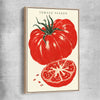 Heirloom Tomato Season raw oak framed canvas is a colourful and stylish canvas wall art and print suited for the kitchen area