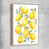 Lemon Bunch raw oak framed canvas is a colourful and stylish canvas wall art and print suited for the kitchen area