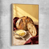 Morning Sourdough raw oak framed canvas is a colourful and stylish canvas wall art and print suited for the kitchen area