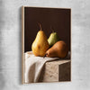 Three Pears raw oak framed canvas is a colourful and stylish canvas wall art and print suited for the kitchen area
