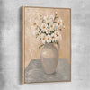 Floral print of Spring Bouquet with raw oak framed canvas