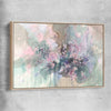 Floral print of Beautiful Sakura Flowers with raw oak framed canvas