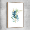 Floral print of Eucalyptus Bunch One with raw oak framed canvas