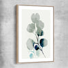 Floral print of Floral Texture One with raw oak framed canvas