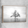 Floral print of Sole Mangrove with raw oak framed canvas