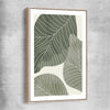 Floral print of Vintage Floral Two with raw oak framed canvas