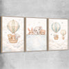 Sweet Dreams Set raw oak framed canvas is a nursery canvas wall art and print suited for childrens nursery area