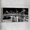 Brisbane Story Bridge raw oak framed canvas is a high quality print in our city skyline, travel prints and maps collection