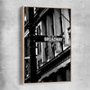Broadway raw oak framed canvas is a high quality print in our city skyline, travel prints and maps collection