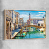 Chioggia Cityscape Italy raw oak framed canvas is a high quality print in our city skyline, travel prints and maps collection