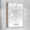 London City raw oak framed canvas is a high quality print in our city skyline, travel prints and maps collection
