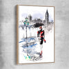 London Elegance raw oak framed canvas is a high quality print in our city skyline, travel prints and maps collection
