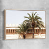 Marrakech Palm Walls raw oak framed canvas is a high quality print in our city skyline, travel prints and maps collection
