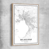 Melbourne City raw oak framed canvas is a high quality print in our city skyline, travel prints and maps collection