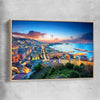 Naples City Lights raw oak framed canvas is a high quality print in our city skyline, travel prints and maps collection