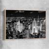 New York Cityscape raw oak framed canvas is a high quality print in our city skyline, travel prints and maps collection